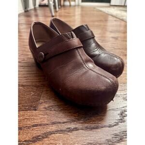 Dansko Brown Leather Mary Jane Clogs Comfort Work Shoes Women’s US 10 / EU 41